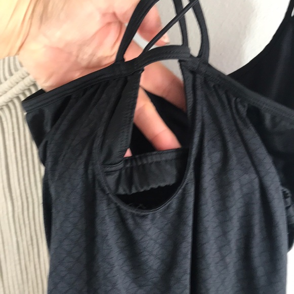 Athleta Hidden Agenda Black Tank Top M - Picture 4 of 7